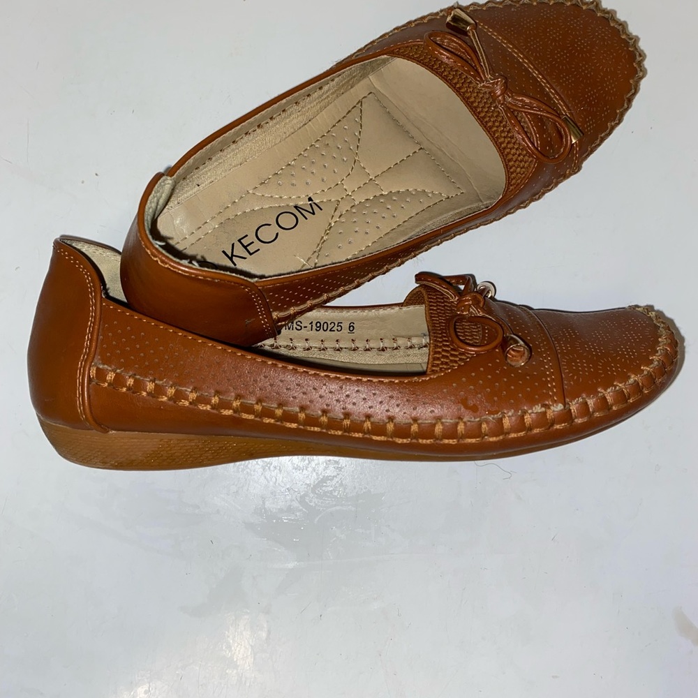 Brown shoes, casual, Flats 6 for women